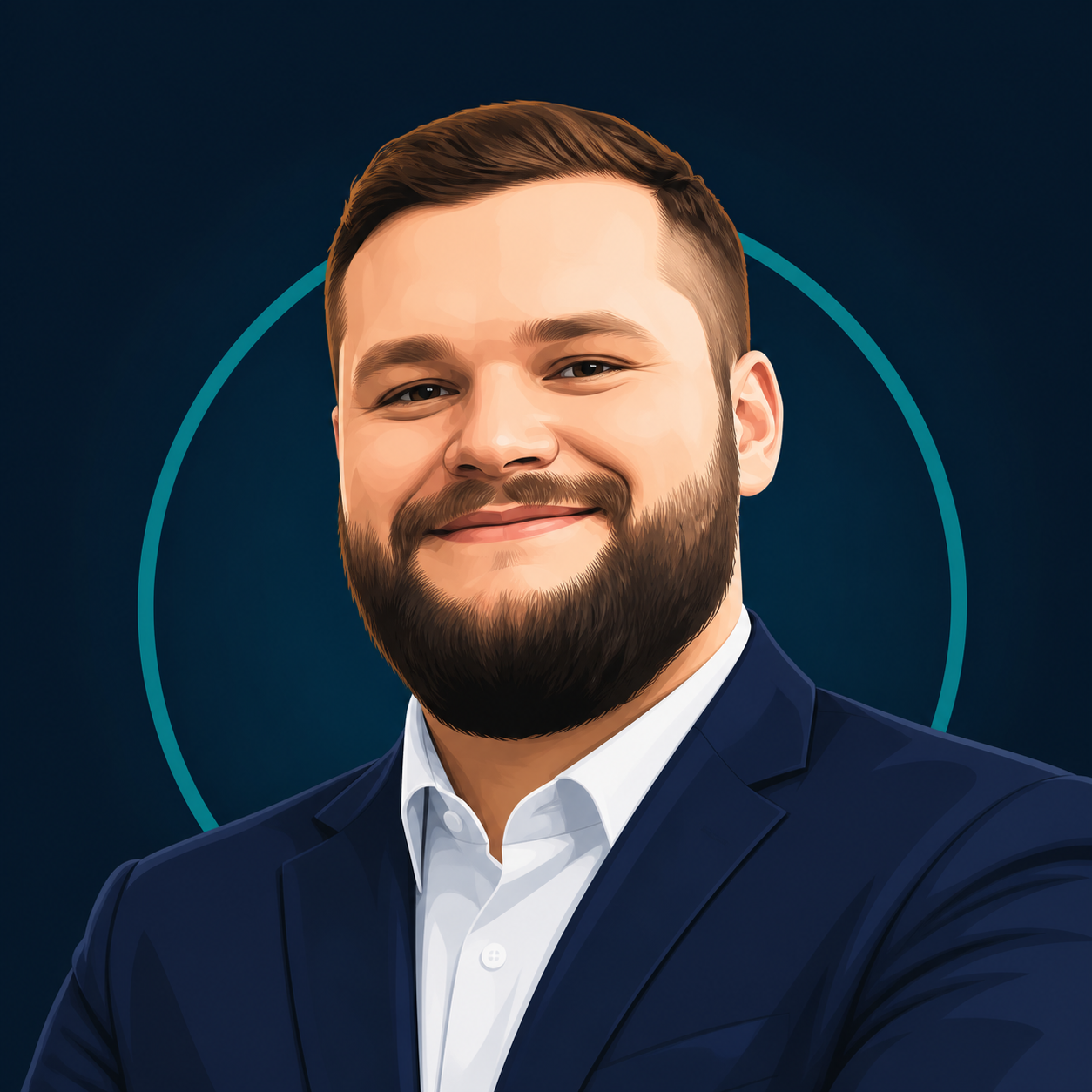 Ilustrovaný portrét Pavla Fukatscha